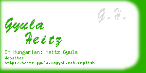 gyula heitz business card
